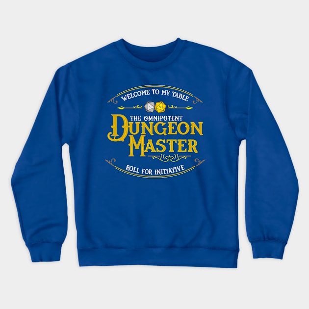 Omnipotent Dungeon Master Crewneck Sweatshirt by retrochris